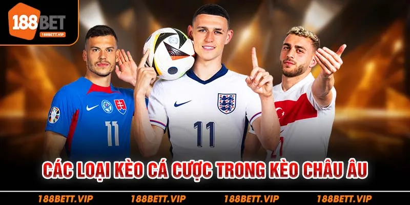 Các loại kèo cá cược trong kèo châu Âu